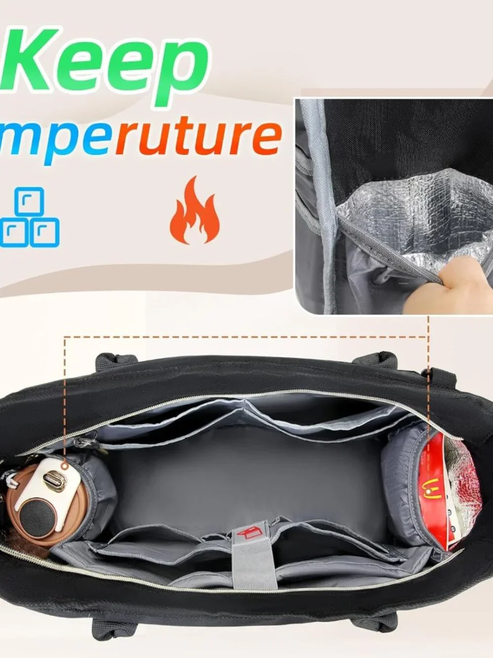 Elegant 15.6-Inch Women's Laptop Tote: Waterproof, Multi-Pocket Professional Bag